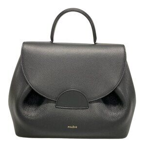 POLENE Numero Un Nano Handbag Black Leather Smooth